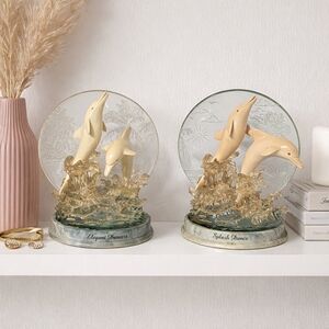 Bradford Exchange Dolphin Figurines Set – Splash Dance & Elegant Dancers – Ocean